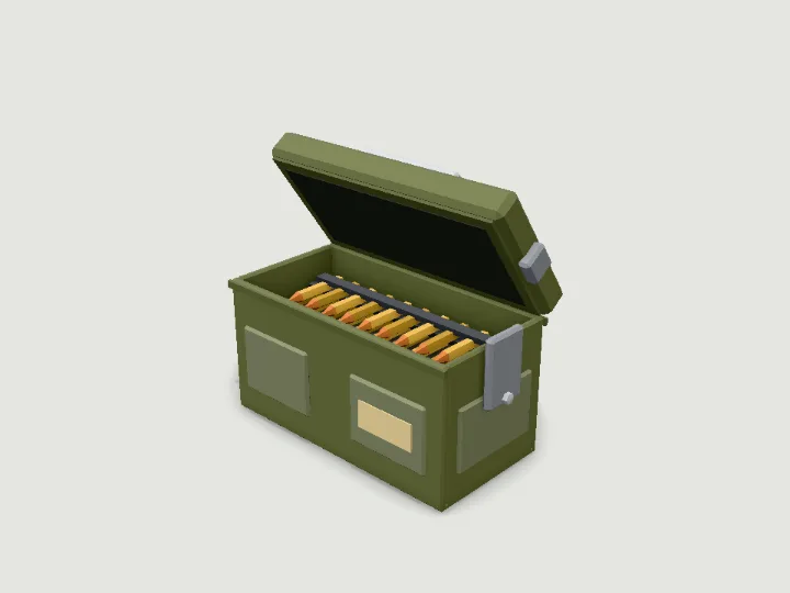 Ammo Crate, low-poly 3D prop