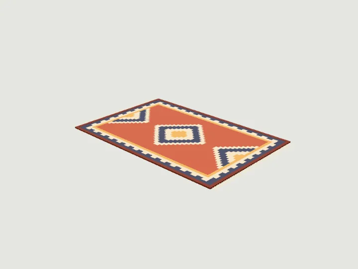 Area Rug, low-poly 3D prop