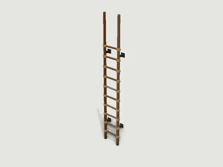 Level Ladder, low-poly 3D prop