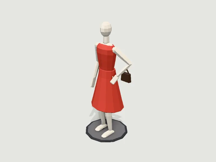 Mannequin, low-poly 3D prop