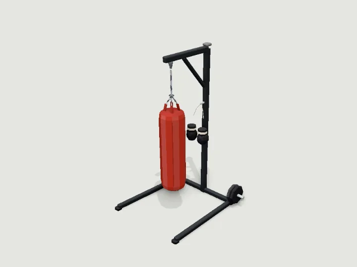 Punching Bag, low-poly 3D prop
