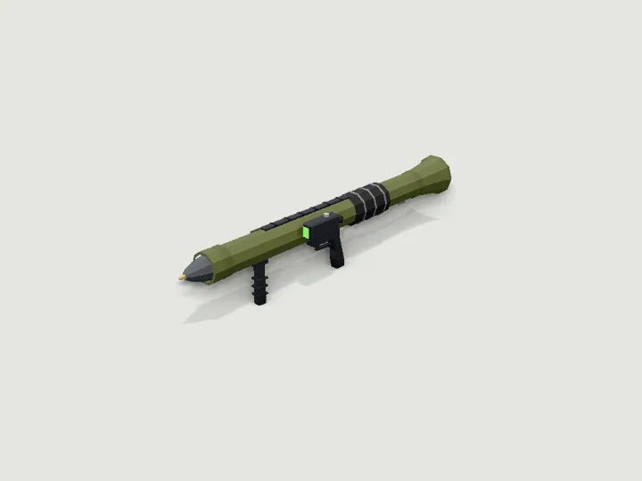Rocket Launcher, low-poly 3D prop