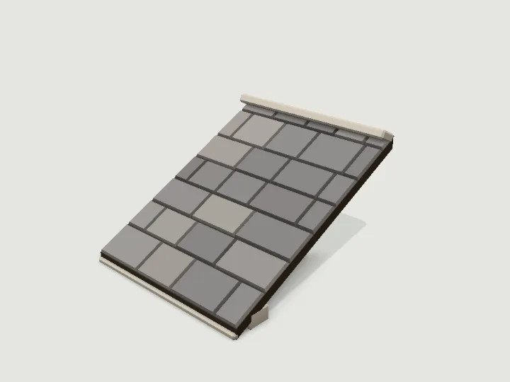 Roof Piece, low-poly 3D building