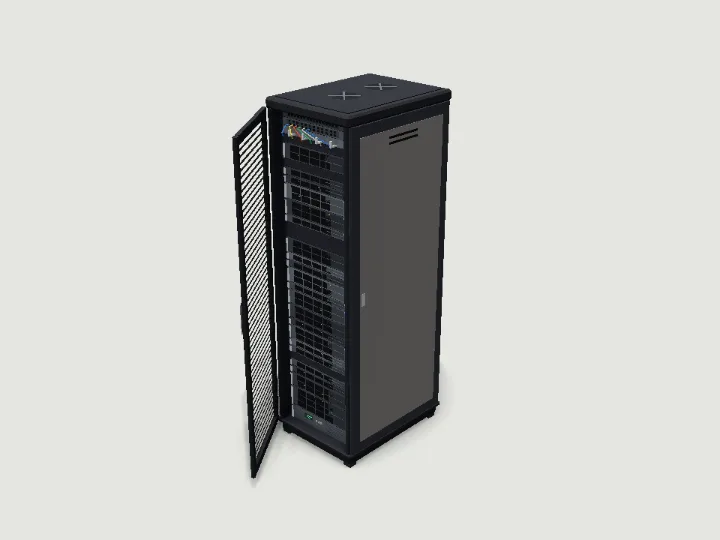 Server Rack, low-poly 3D prop