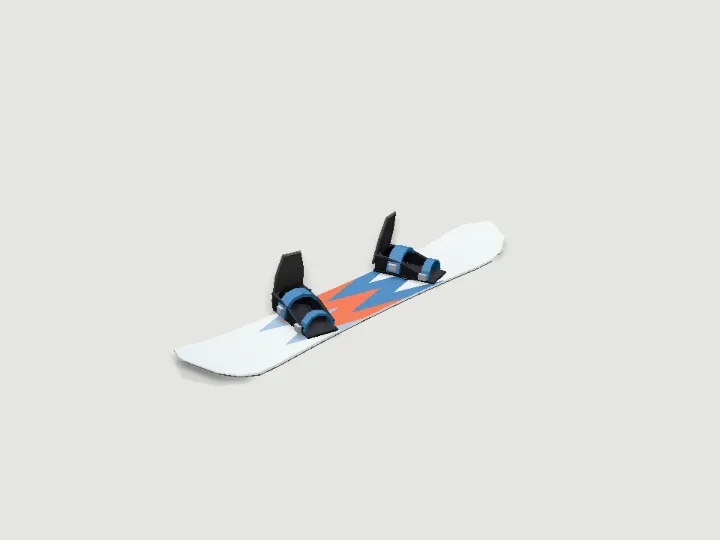 Snowboard, low-poly 3D prop