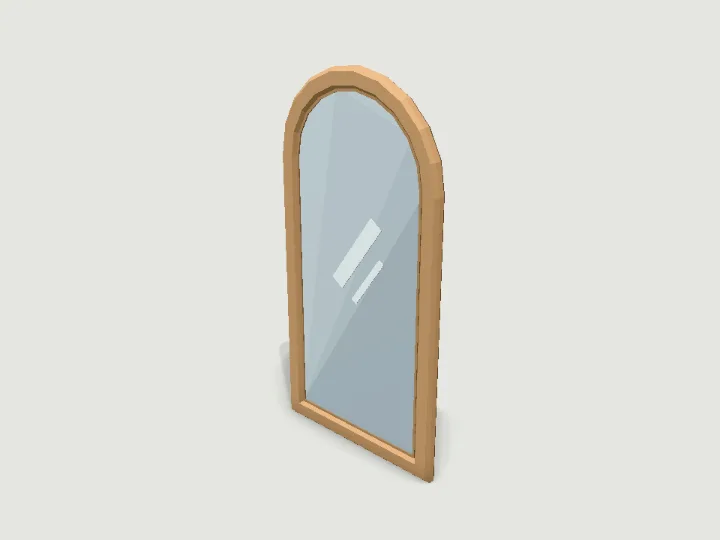 Wall Mirror, low-poly 3D prop